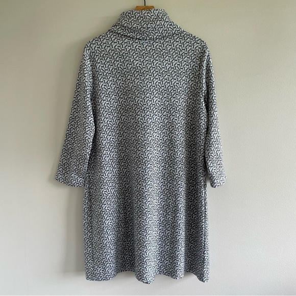 Tyler Boe Kim Cowl Dress Geometric Gray Pattern Size XL - Picture 3 of 12